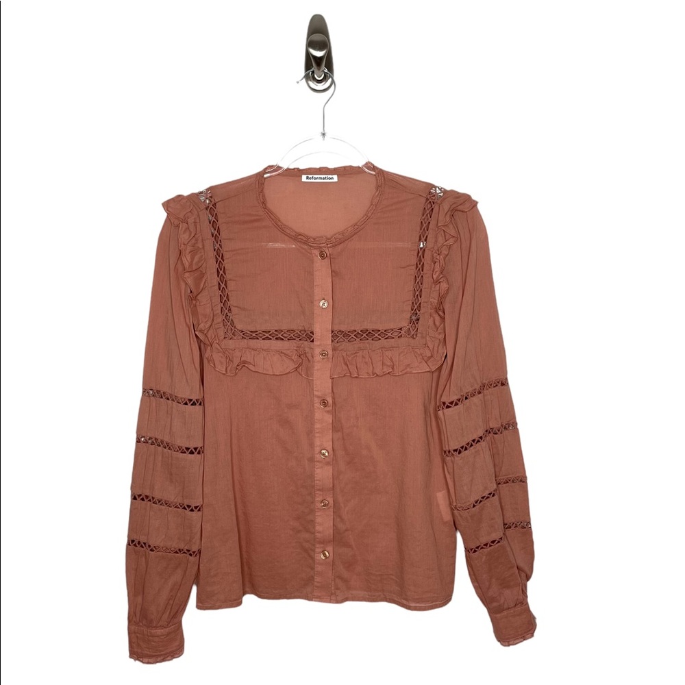 Reformation Rust Blouse - Picture 2 of 6